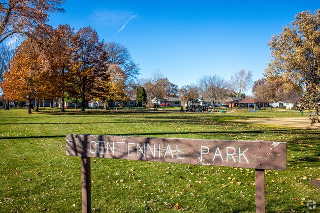Centennial Park occupies 2 acres in Eldridge.