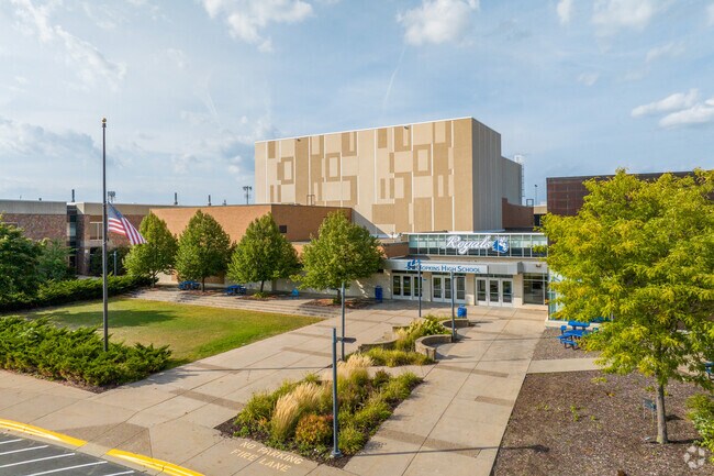 Hopkins Senior High School teaches students in the Hopkins Public School District in Minnetonka.