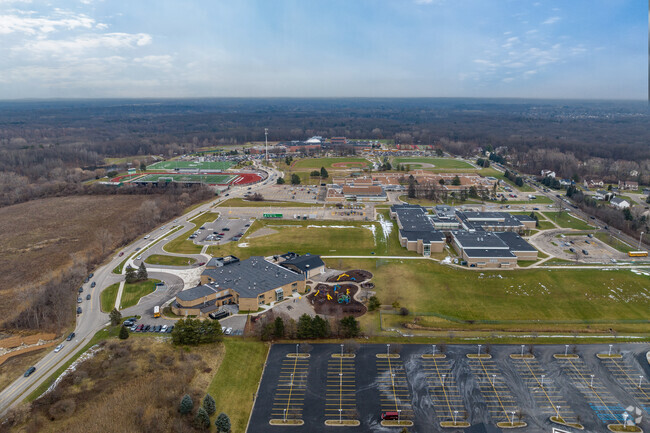 The campus of Stadium Drive Elementary School sits on a large campus with several other schools.