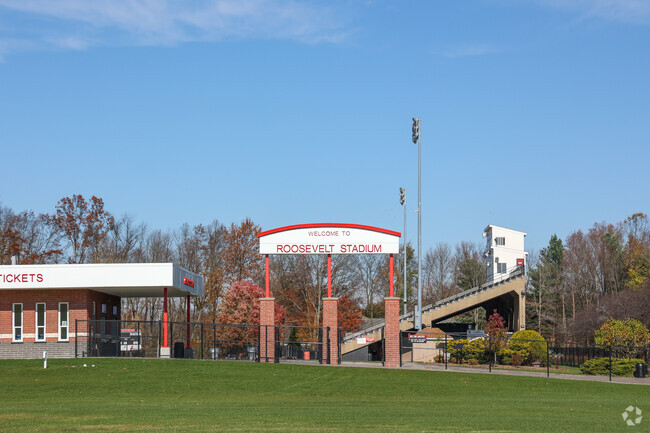 Catch a Friday night football game at Theodore Roosevelt Stadium, in Kent OH.