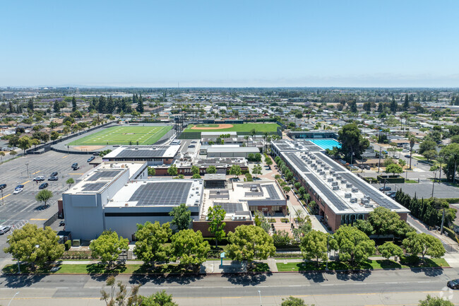 Servite High School from the street.