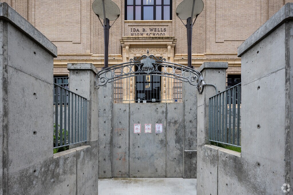 Ida B. Wells High School is just a few miles from the coast.