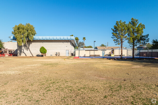Run around the open field at Phoenix Hebrew Academy in Phoenix.