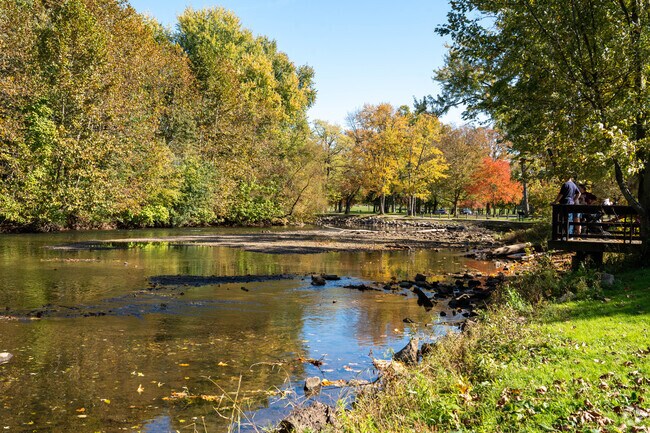 Heslop Morningview residents enjoy nature at Water Works Park in Cuyahoga Falls, Ohio.
