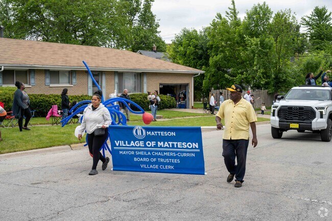 Matteson is great for families and neighbors march proudly in the annual Remembrance Day parade.