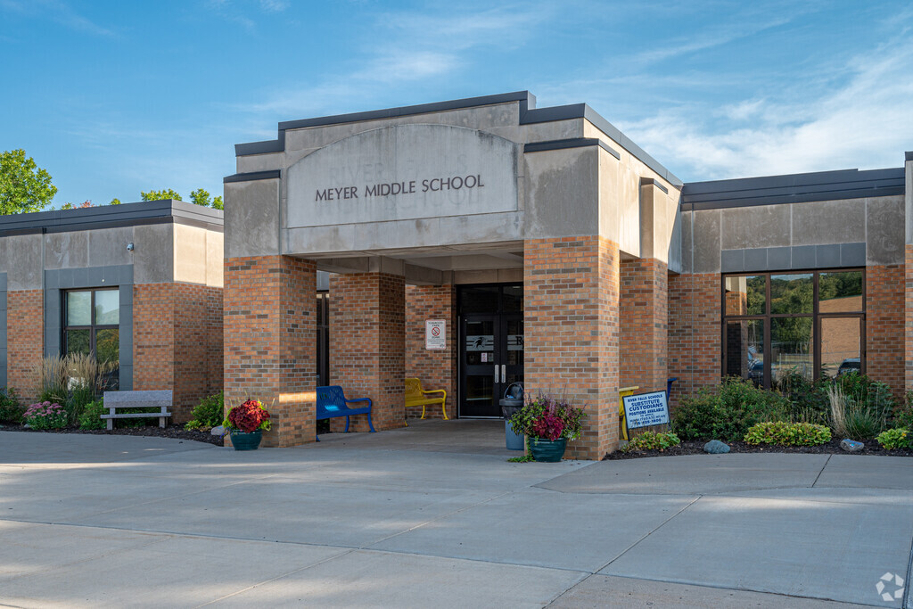 Meyer Middle School provides a public education to students in River Falls, Wisconsin.