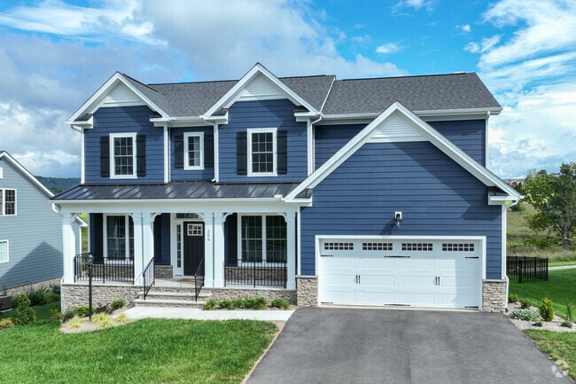 A newly built Craftsman-style house stands in Tom's Creek, Blacksburg.