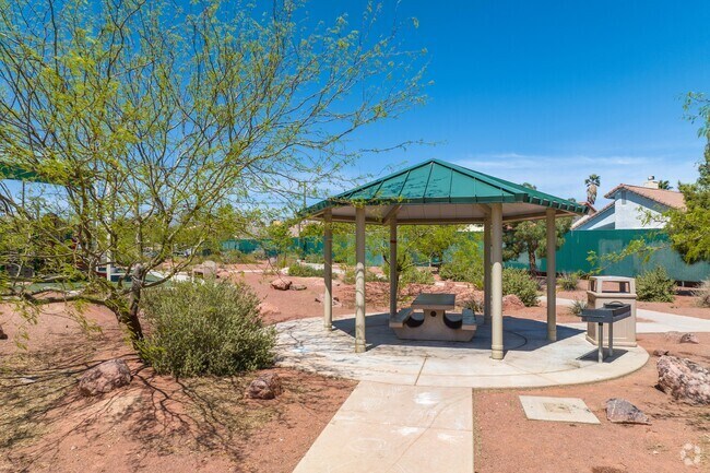 Picnic pavilions are scattered throughout Bill Briare Park.