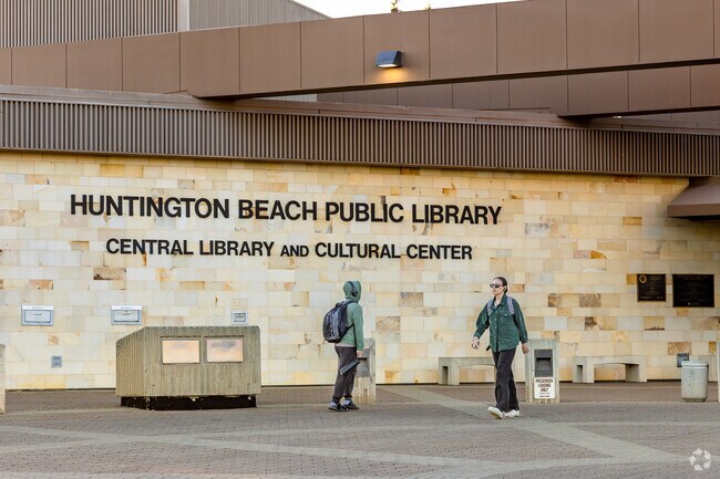 Designed by Richard Neutra, the Huntington Beach Central Library is a stunning architectural landmark nestled within Huntington Central Park, offering a vast collection of books and digital resources.