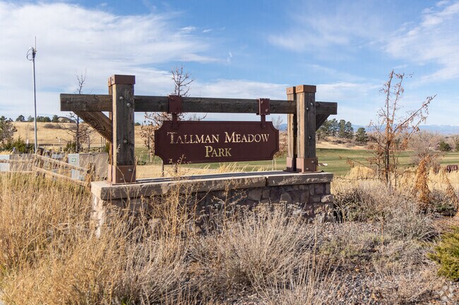 Tallman Meadow Park features a playground, open space and access to two different trail systems.