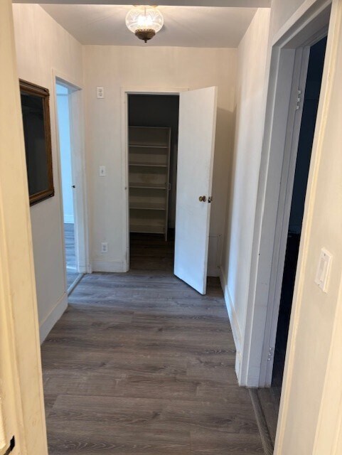 hallway with walking closet
