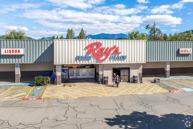 Ray's is the closest grocery store to Dryden however locals go to Grants Pass for shopping.