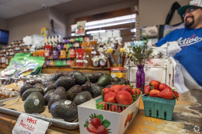 Find farm-fresh produce at the locally-owned Cali Produce Market in Anza.