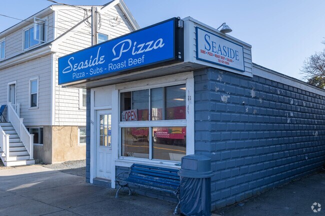 Seaside Pizza in Nahant is a popular spot to enjoy a slice while taking in waterfront views.