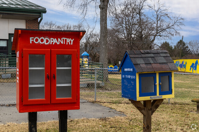 Donate to the food pantry or exchange a book at Chenoweth Elementary School.