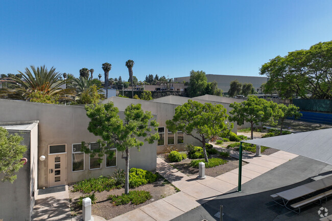 View of buildings at Saint John Of The Cross Catholic School in Lemon Grove CA.