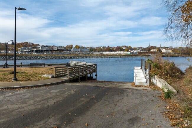 There's a new boat ramp with extensive docking space adjacent to the ramp.