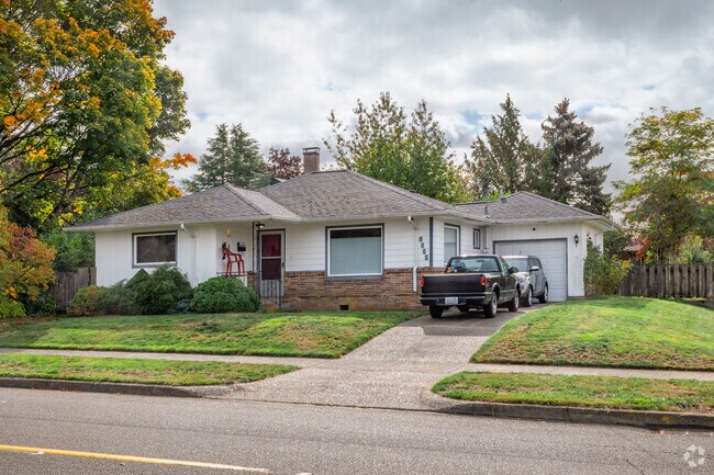 A quaint ranch-style home with a single car garage is seen in South Westside.