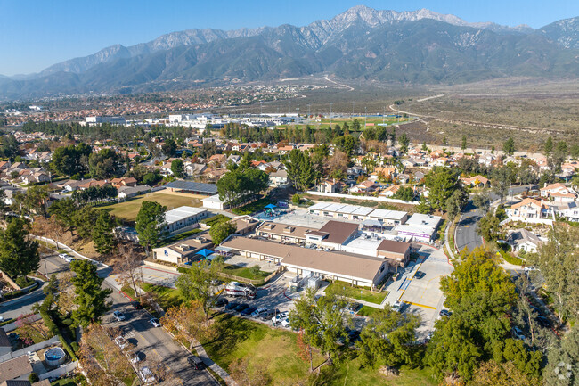 Caryn Elementary offers a sprawling campus when viewed from above.