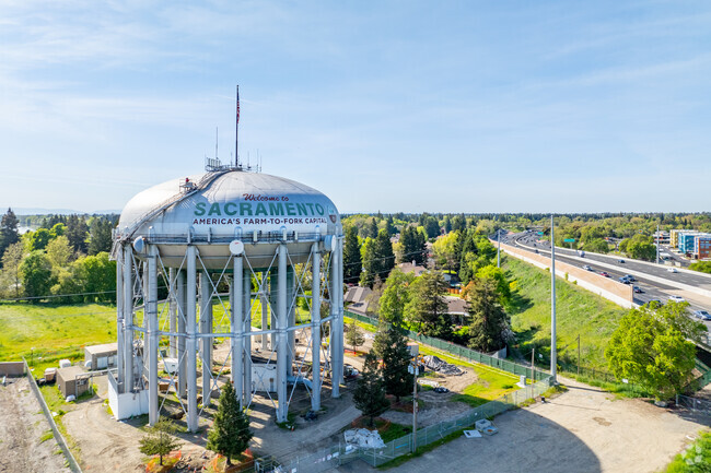 The Welcome to Sacramento water tower is located in Meadowview.