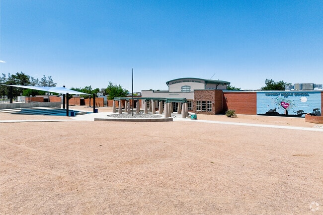 Front of Kennedy Middle School.