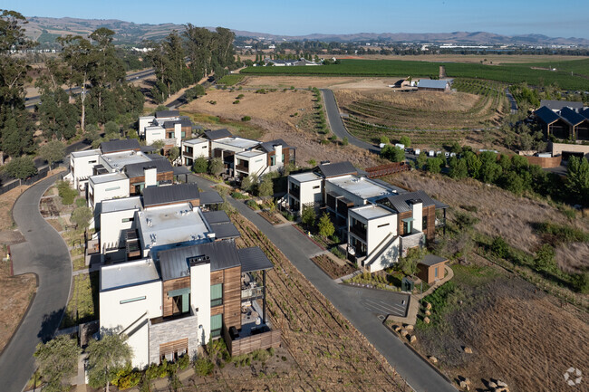 Stanly Ranch condos are set on a hill overlooking the Auberge Resort.