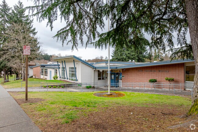 Entrance to main office for Whittier Elementary School.