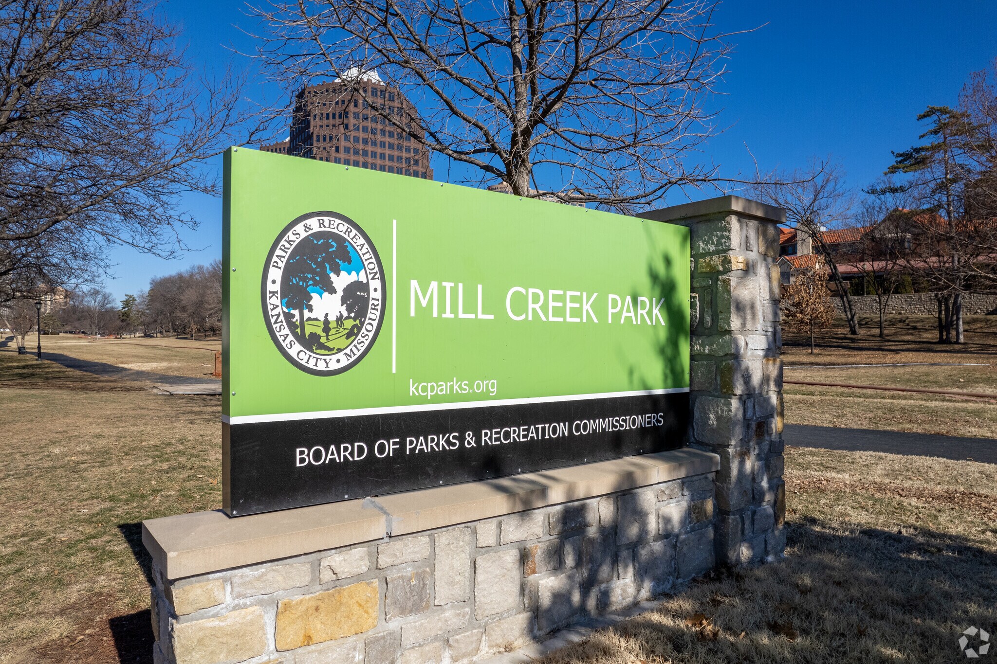 Mill Creek Park enterance is just a short walk away.