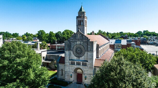An elevated view of Sts. Peter & Paul Regional Catholic School in Lexington, KY.