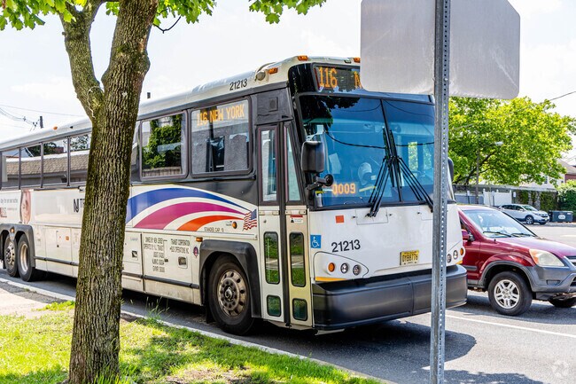 New Jersey Transit operates the local bus routes, with nearby stops along New Brunswick Avenue and Convery Boulevard.