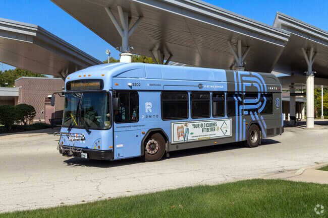 Commuters rely on the local bus to connect with nearby destinations.