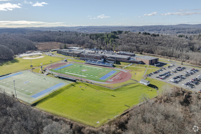 Brookfield High School at 45 Long Meadow Hill Road in Brookfield, CT.