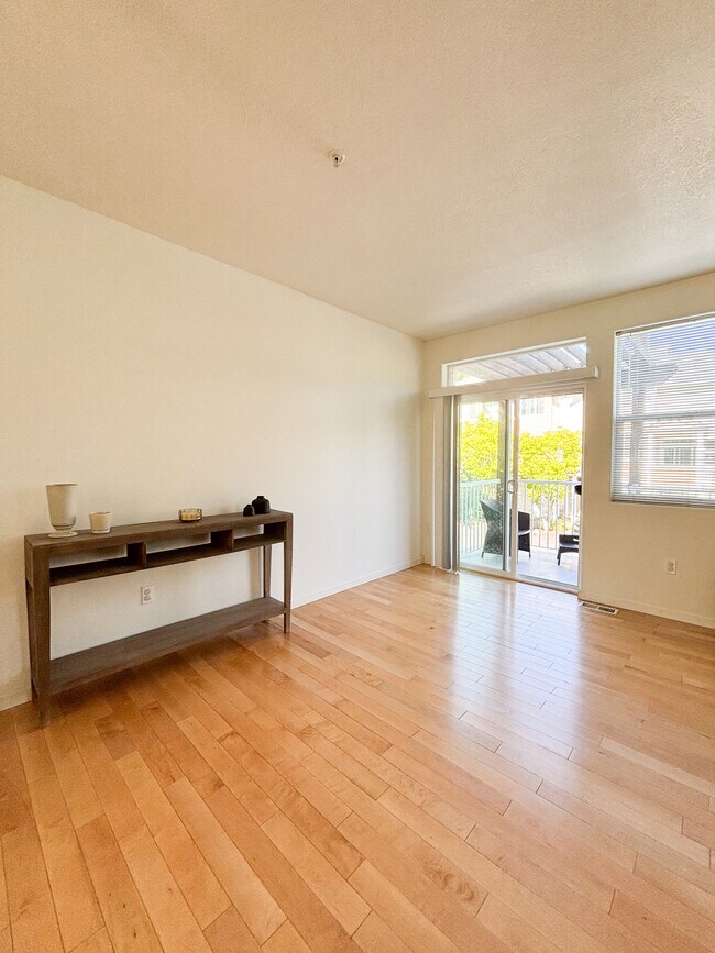 Living room looking out to front balcony