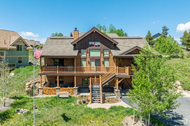 Log cabin-style homes are among the several styles that can be found in Granby.