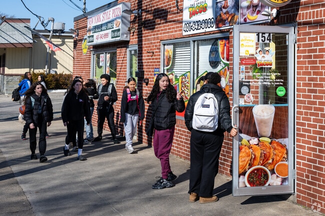 Taco time for teens at Two Angels Tacos in Cranston Stadium, RI.