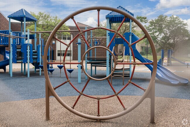 The School colors of Harry F. Abate Elementary School in Niagara Falls are blue and yellow.