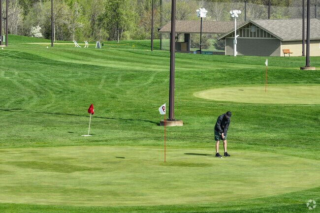 Eagle Lake Golf is a nine-hole course with lit driving range in Maple Grove.