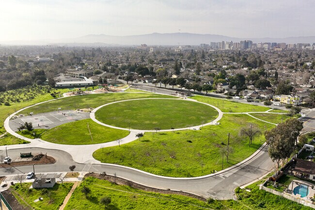 Residents of Luna Park can get their exercise in on the walking path at nearby Watson Park.