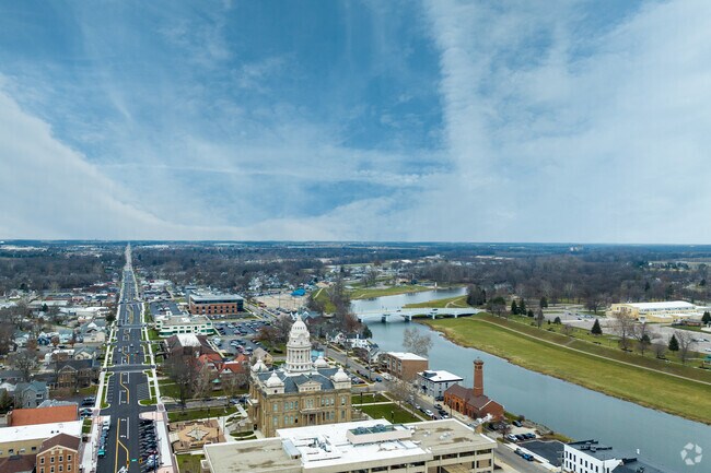 Troy is situated next to the Great Miami River.