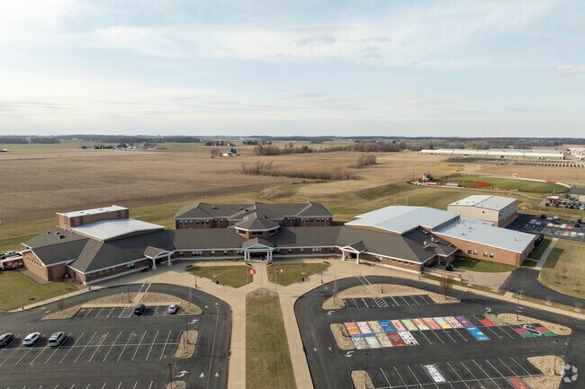 Students enjoy a modern campus at Shelby High School in Shelby, Ohio.