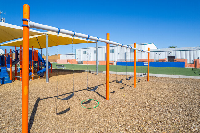 Swinging into fun at Desert Mirage Elementary School in Youngtown.