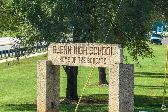The Glenn High School sign in Winston-Salem, NC.