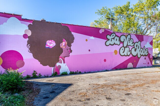 Creative artwork can be found along the streets of Riverdale.