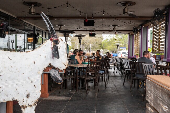 The Salty Goat Gastropub is located just down the road from the DeBary Plantation community.