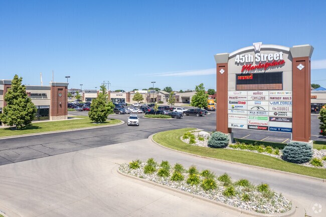 45th Street Marketplace near Burlington offers a variety of shopping and dining experiences.