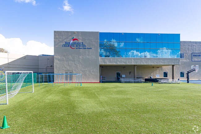 The soccer field at Renaissance Charter school at West Palm Beach for students to enjoy.