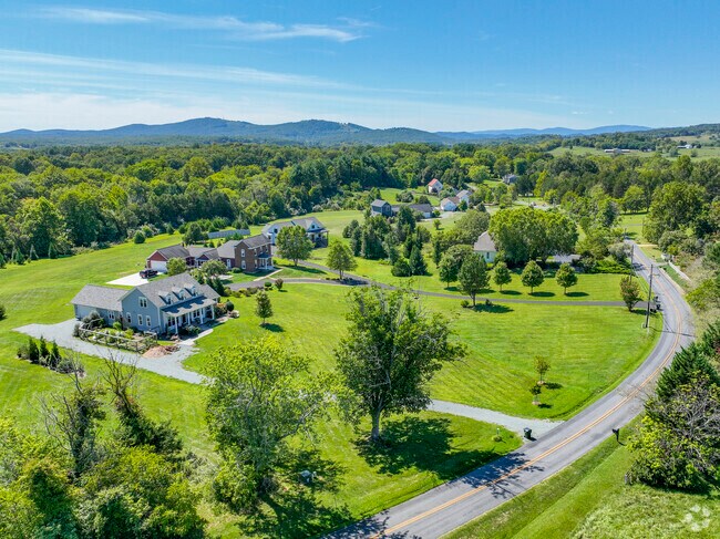 Narrow country lanes and large properties are hallmarks of the rural neighborhood of Cismont.