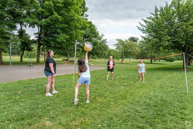 Volleyball with a beach ball is a fun way to get some exercise at Cedar Creek Park.