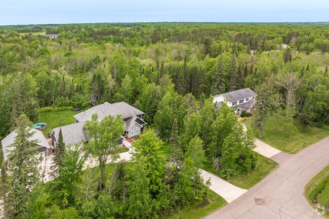 Homes in Esko are often secluded, and lots are large and carved out of the heavily treed landscape.