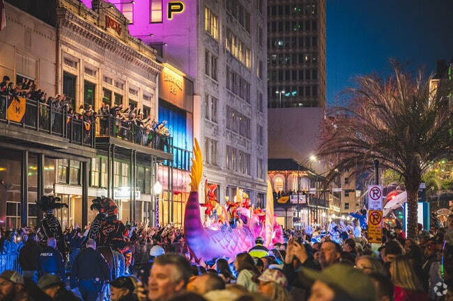 Canterbury residents enjoy the annual Mardi Gras Parades in downtown Mobile.